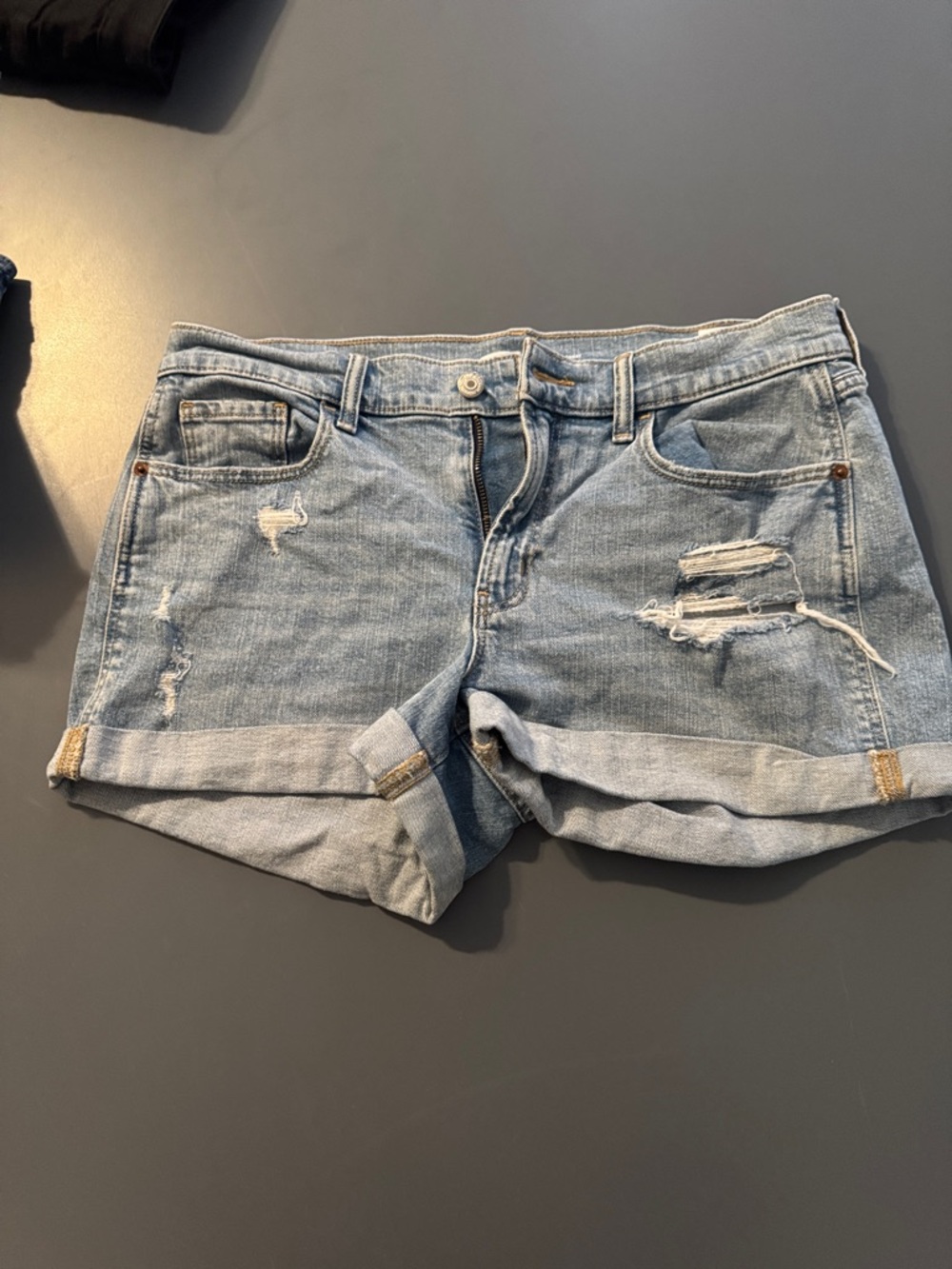 Light Blue Distressed Denim Women’s Shorts